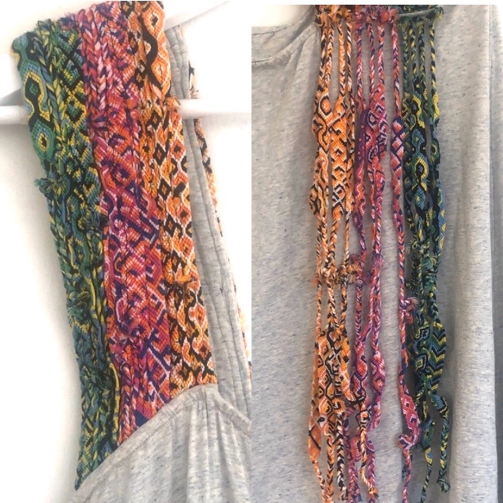 Chic Multicolor Crochet One Shoulder Larsen Gray Column Maxi Dress